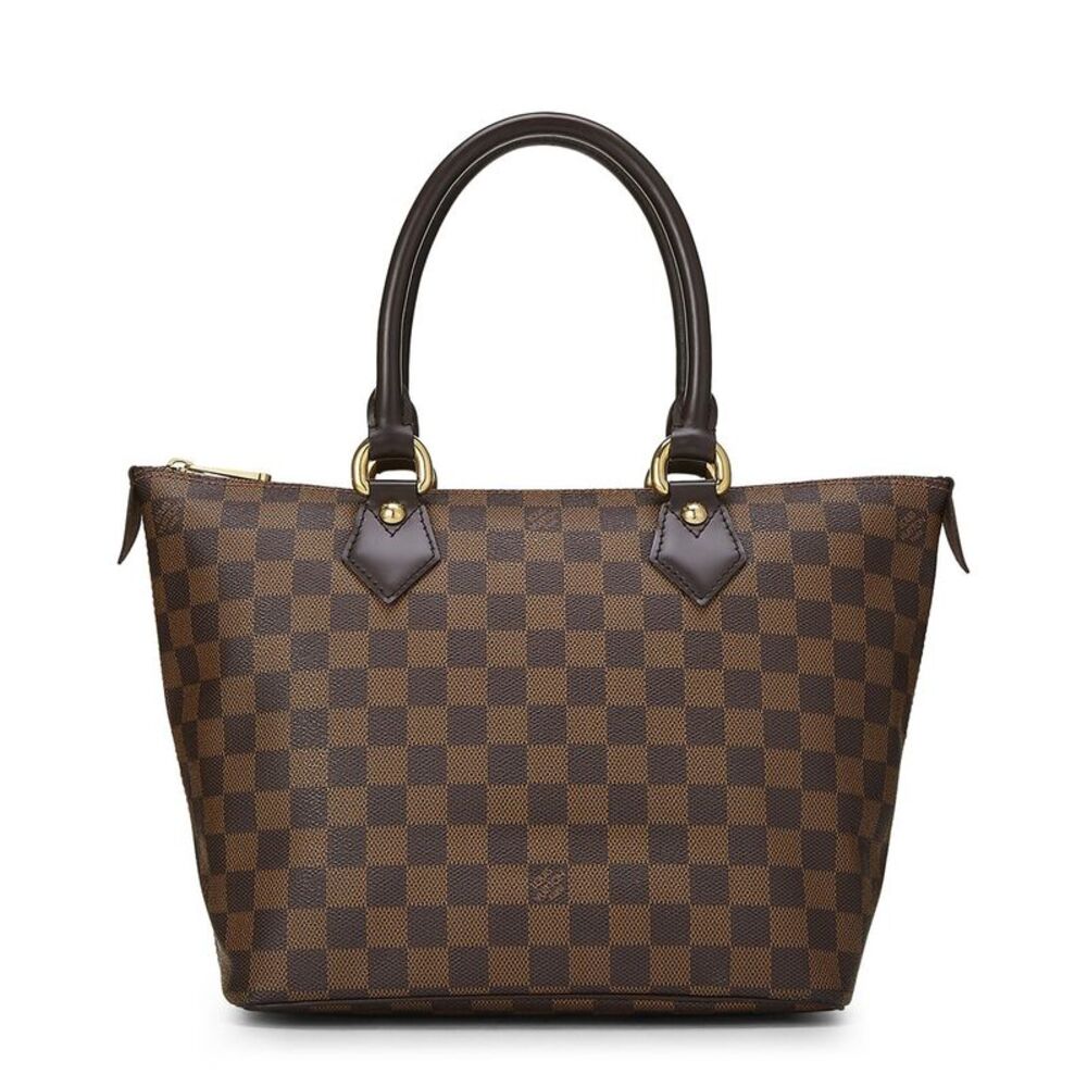 Louis Vuitton Brown Damier Ebene Coated Canvas Saleya Pm (Authentic Pre-Loved)